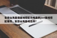 妄想山海最强器魂搭配攻略最新pve器魂搭配推荐，妄想山海器魂选择？