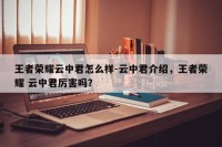 王者荣耀云中君怎么样-云中君介绍，王者荣耀 云中君厉害吗？