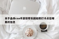 关于晶核coa手游惊奇乐园拍照打卡点在哪里的信息