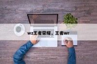 wz王者荣耀，王者wr